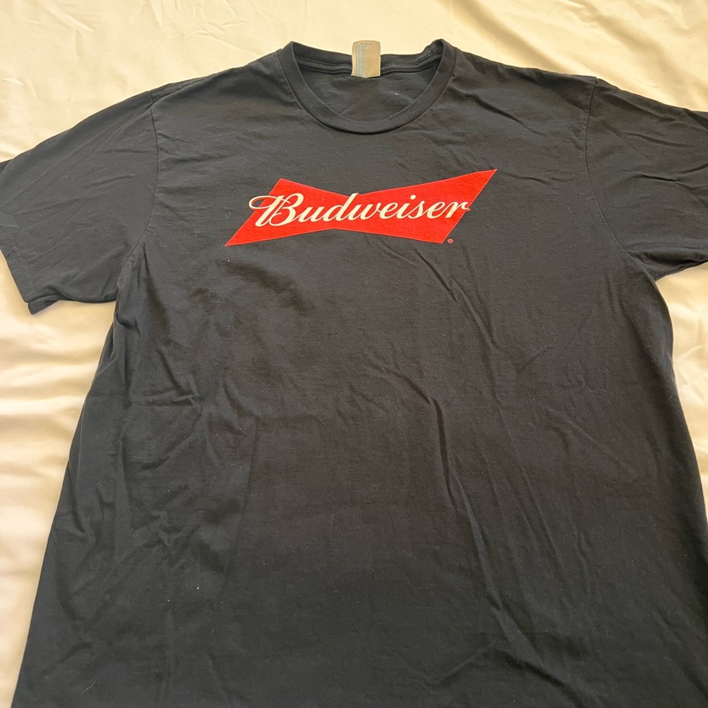 Budweiser Red Logo Black Tee